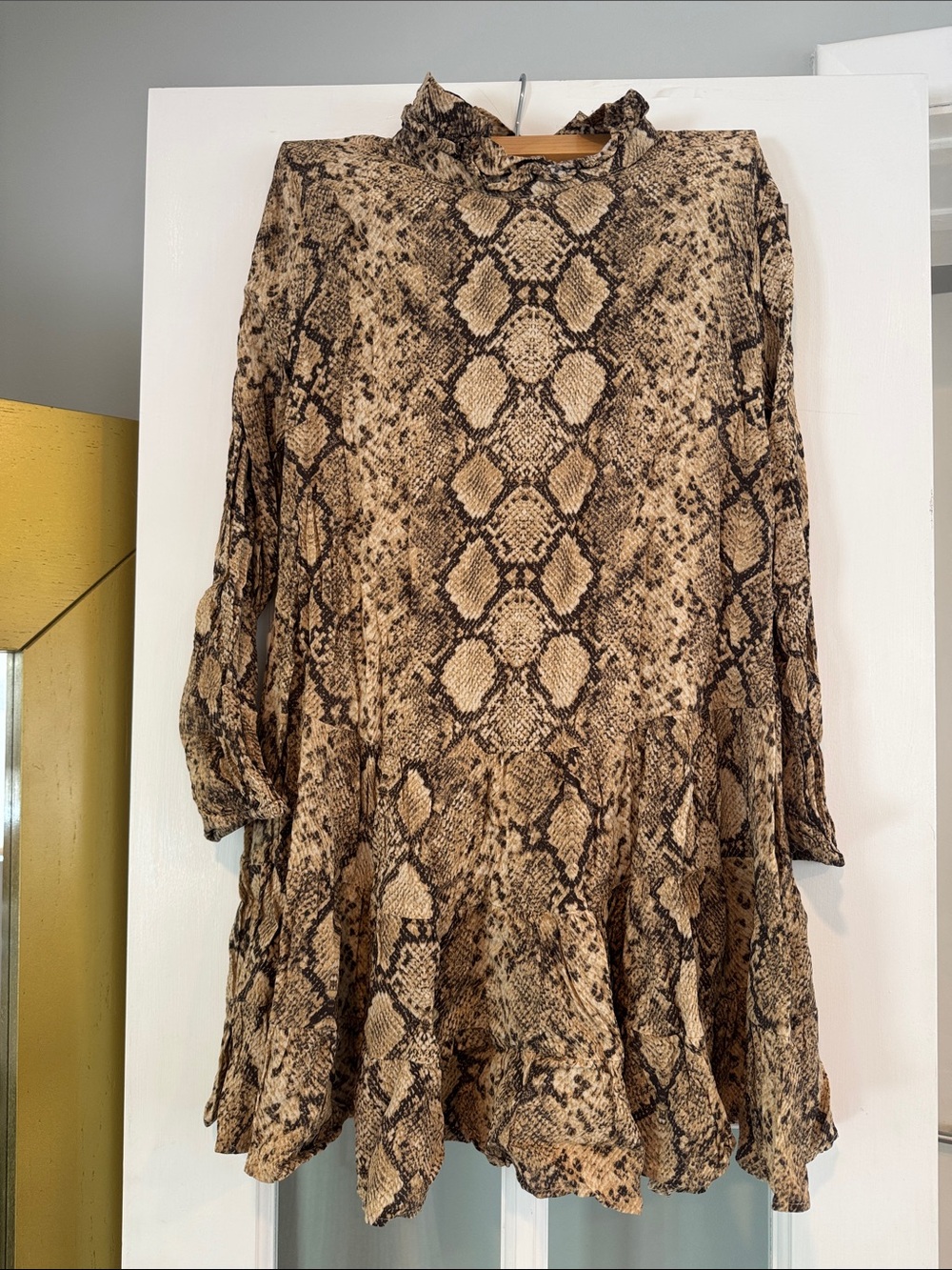 Women's Snake-Print Dress - Tan/Black